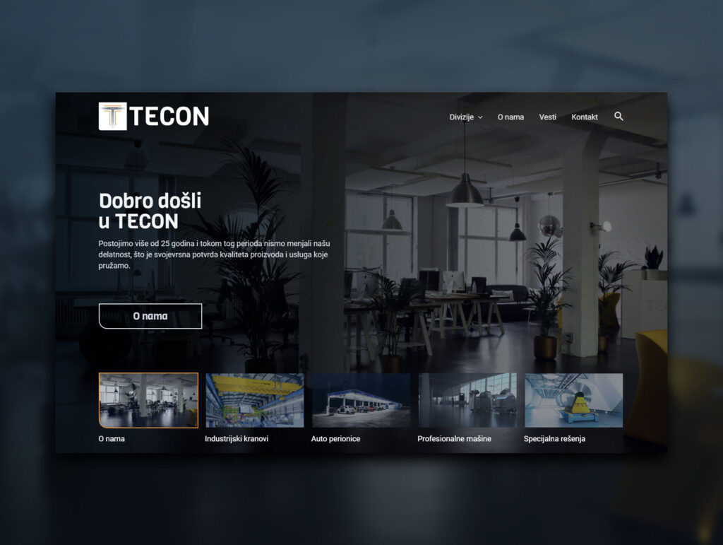 Tecon Home page