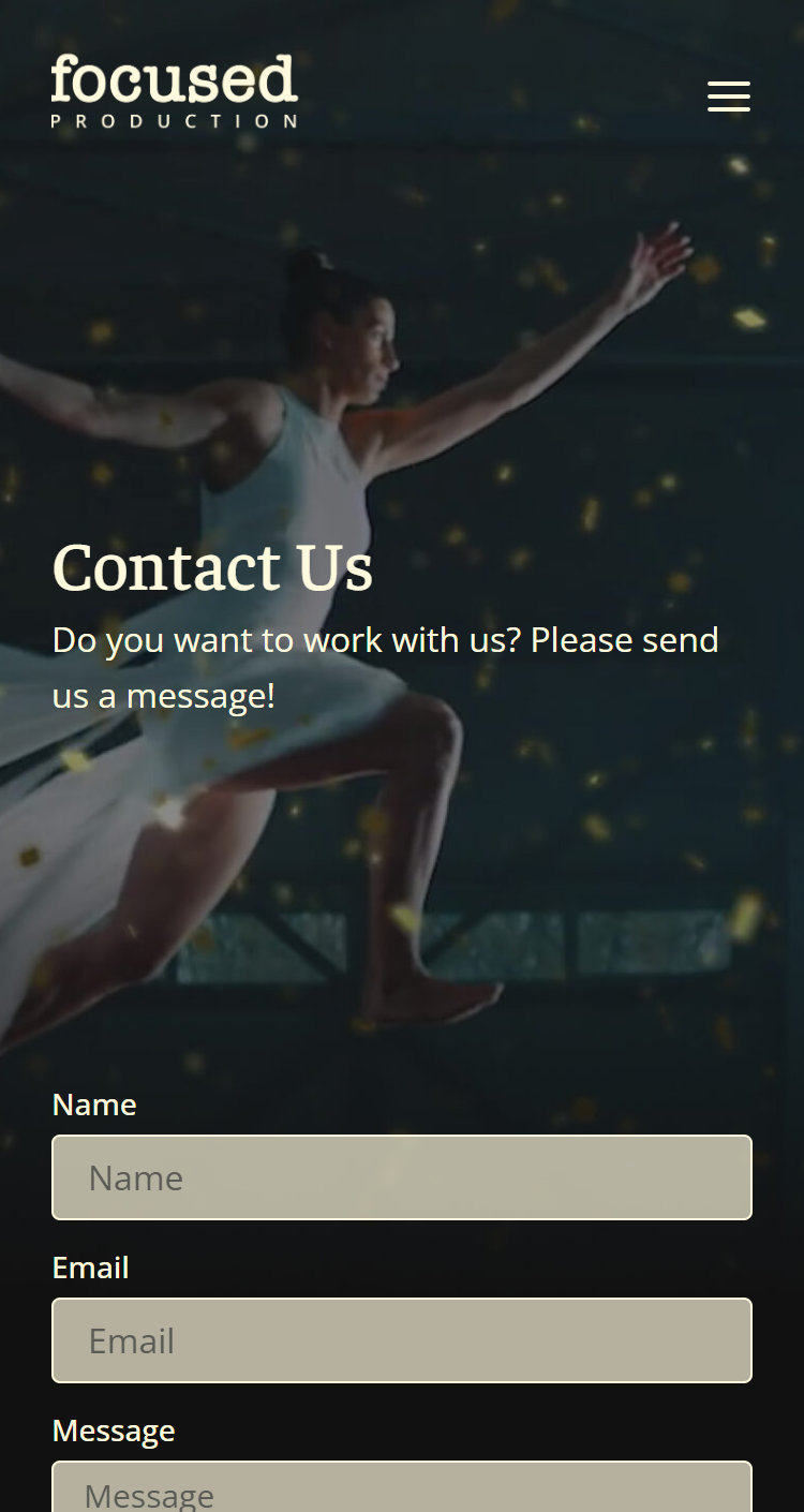 Contact page on a phone