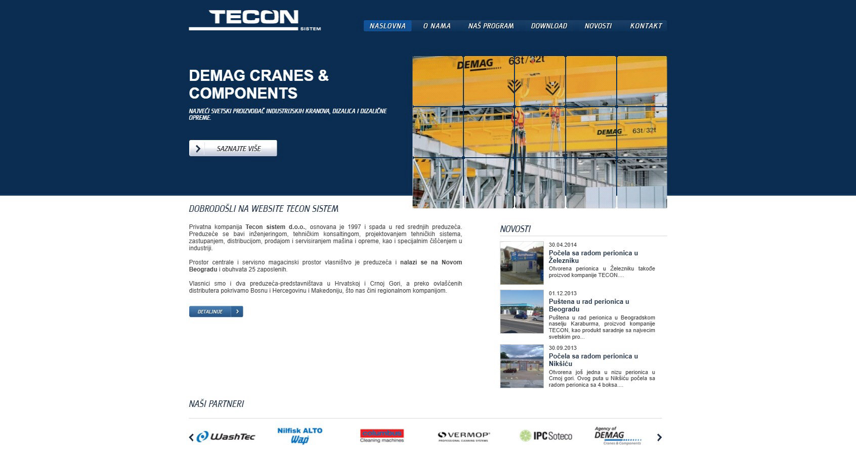 The previous Tecon website, archived May 2023