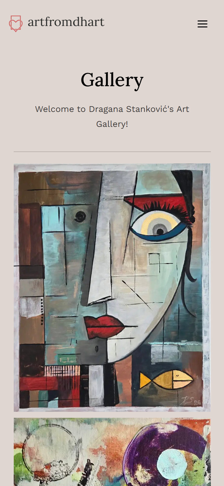 Gallery page on a phone