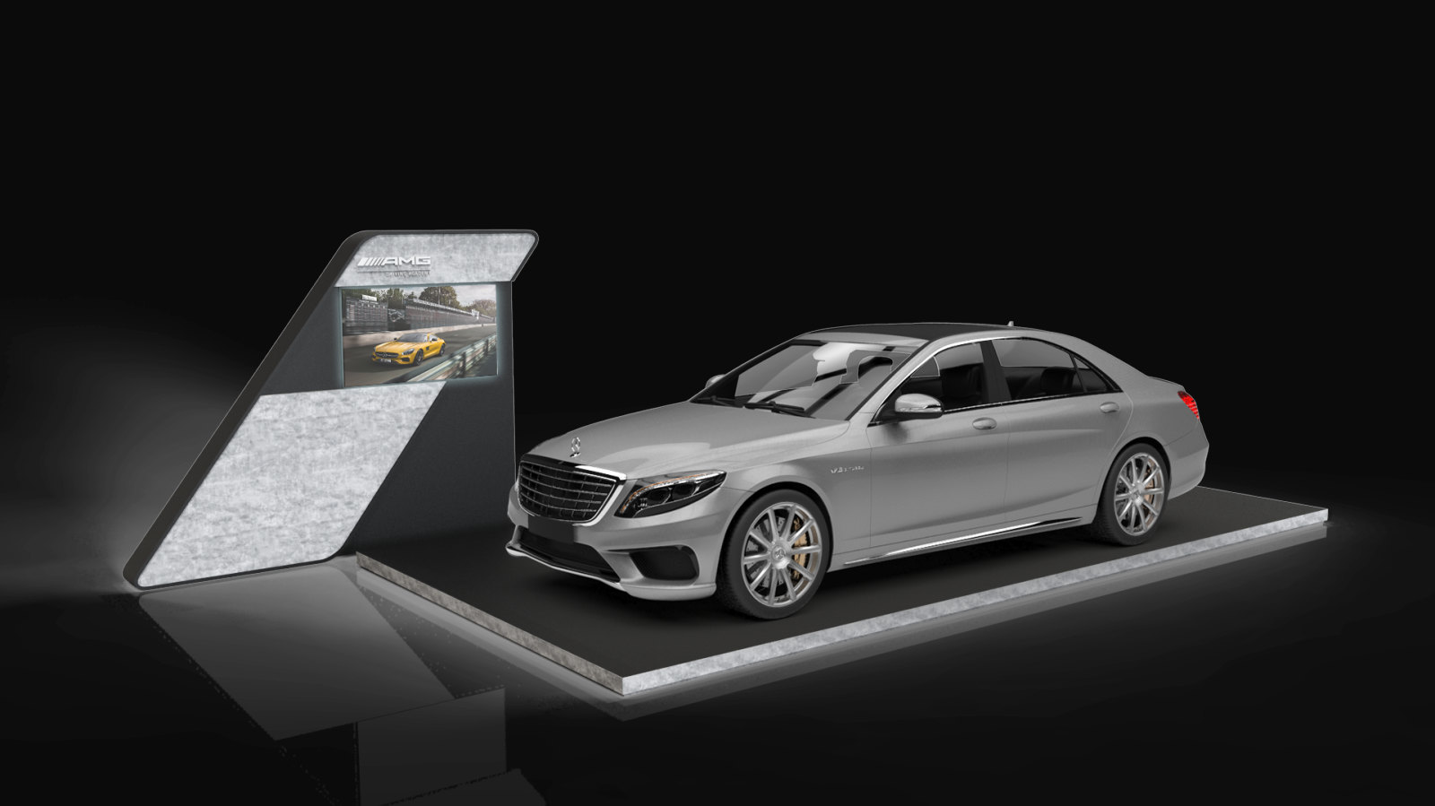 2015 event space, 3D render: Car display at the hotel