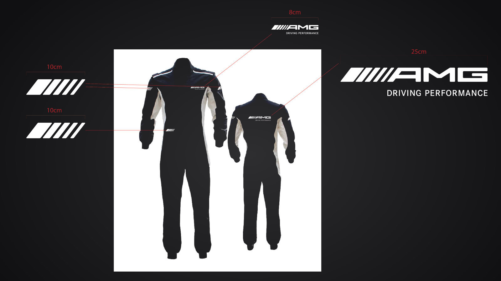 AMG driver suit with the logo placement