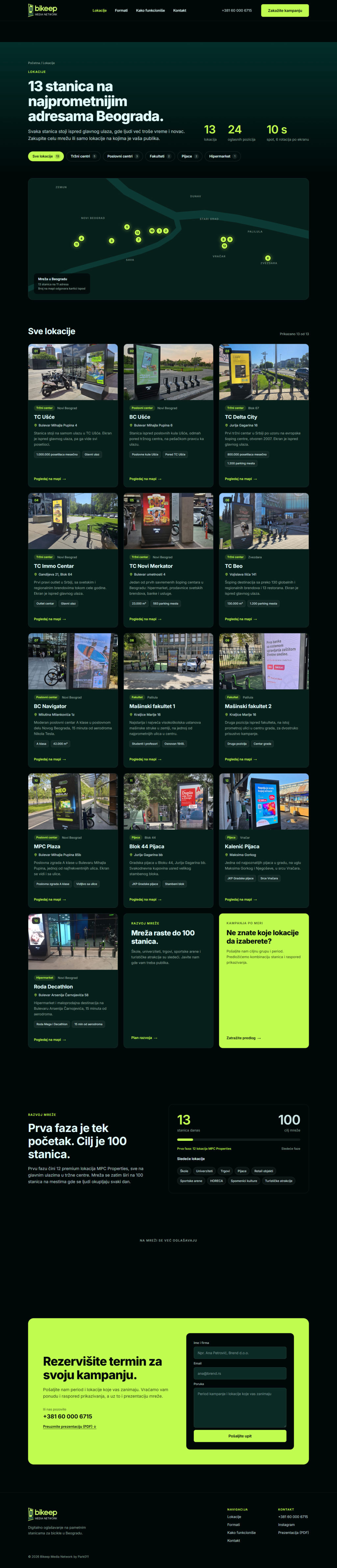 bikeepmedia.com locations page, full length