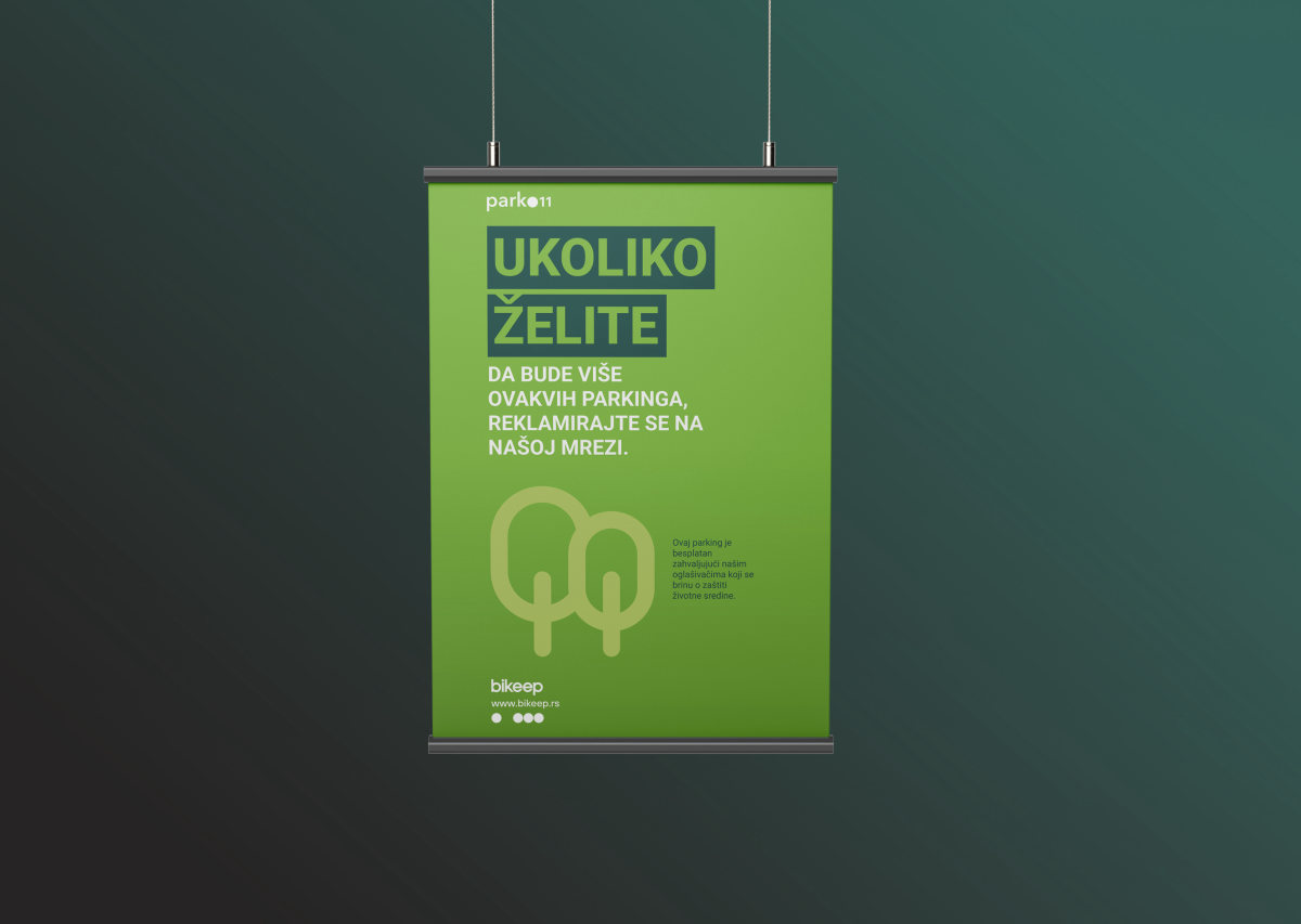 Hanging campaign poster