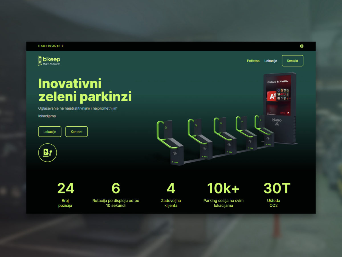 Wall poster with the network in numbers