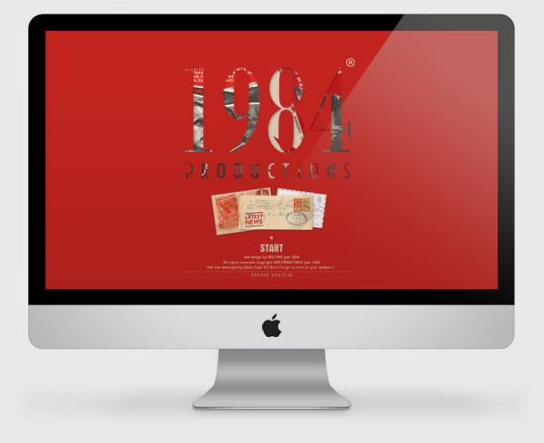 1984 Productions, flash website for a production house