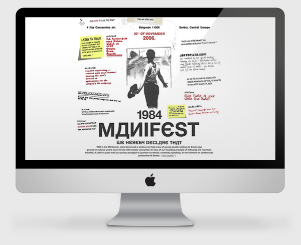 1984 Productions, website for a production house