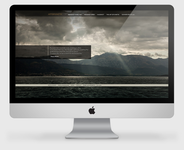 Art of Kinetik, website for a bespoke yacht company