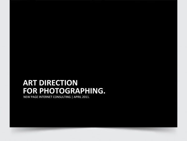 New Page, art direction for photography