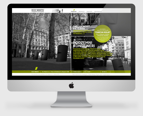 Eco Waste, website for an underground waste container company