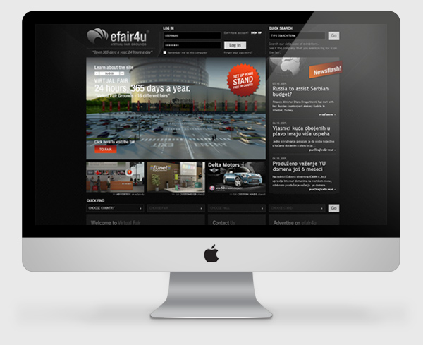 efair4u, flash website for a virtual fair