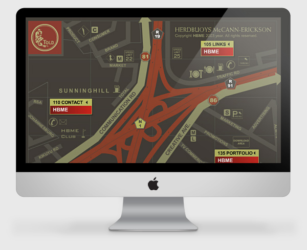 HBME, flash website for a McCann-Erickson agency