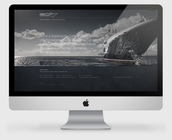 ISC, home page for a superyacht coating applicator
