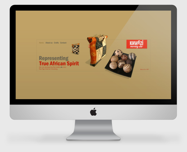 Khwezi, flash website for a fashion accessories shop