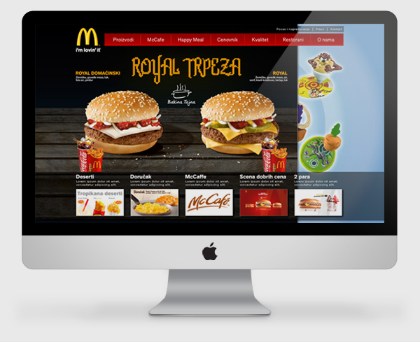McDonald's Serbia, websites for McDonald's Serbia