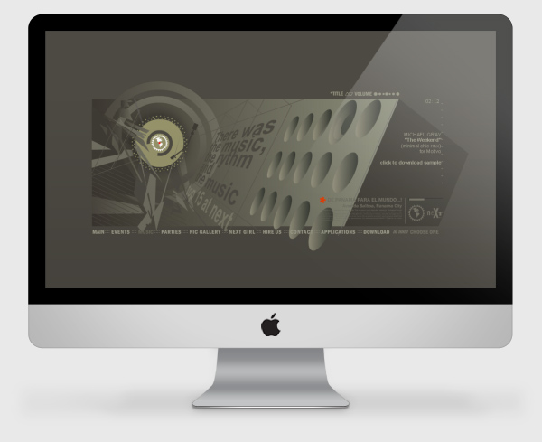 Next Club, flash website for a night club in Panama City