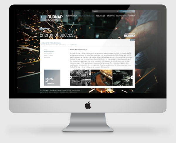 Rudnap, website for a holding company