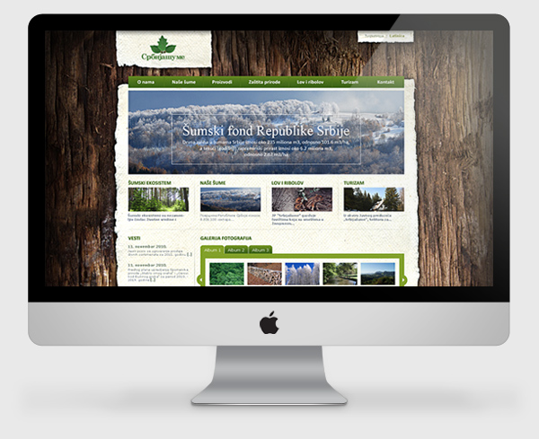 Srbija Šume, website proposal for the Serbian national forest association