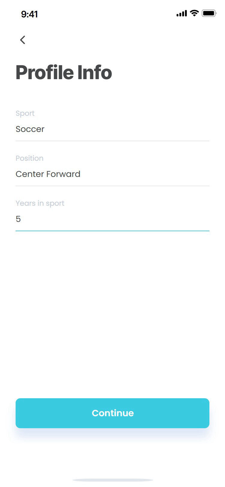 Mental Mastery app: sport and position