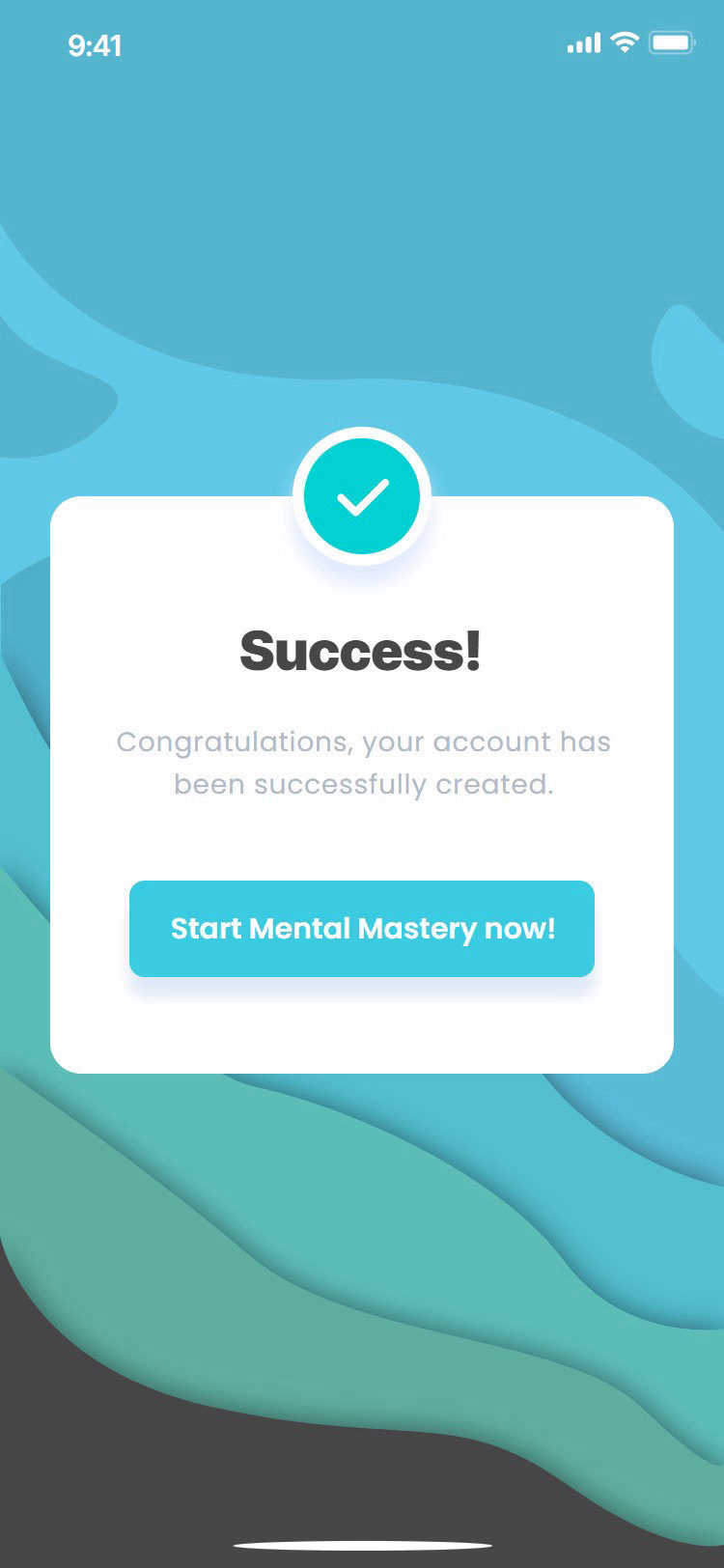 Mental Mastery app: account ready