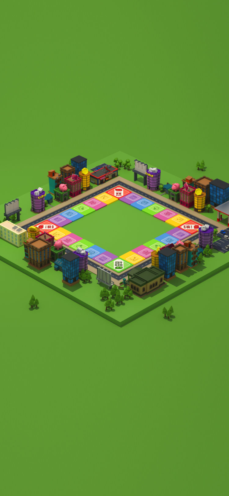 Game screen: the board up close