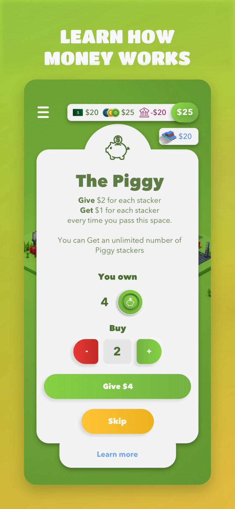 Store screenshot: learn how money works
