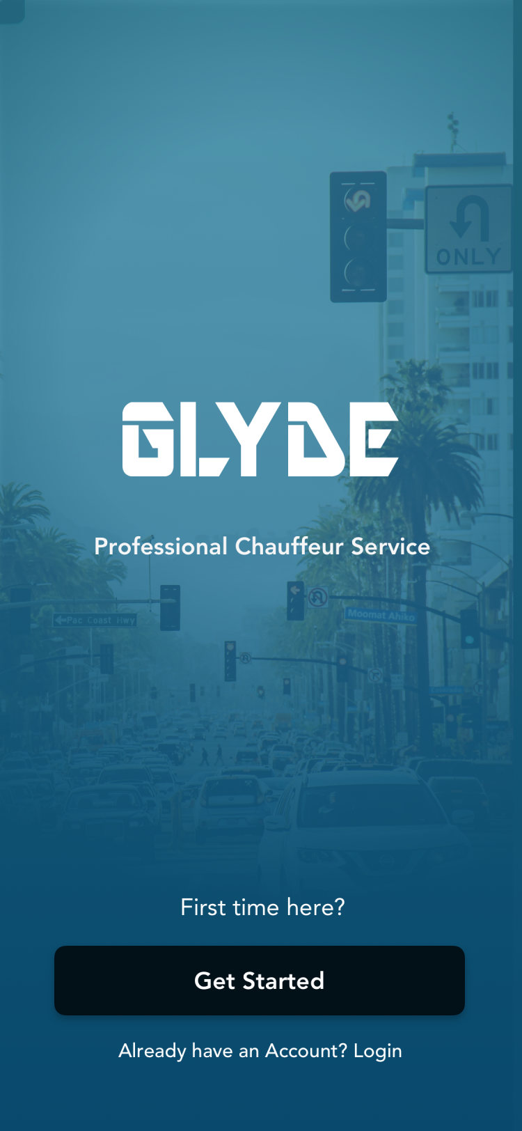 Glyde passenger app: onboarding