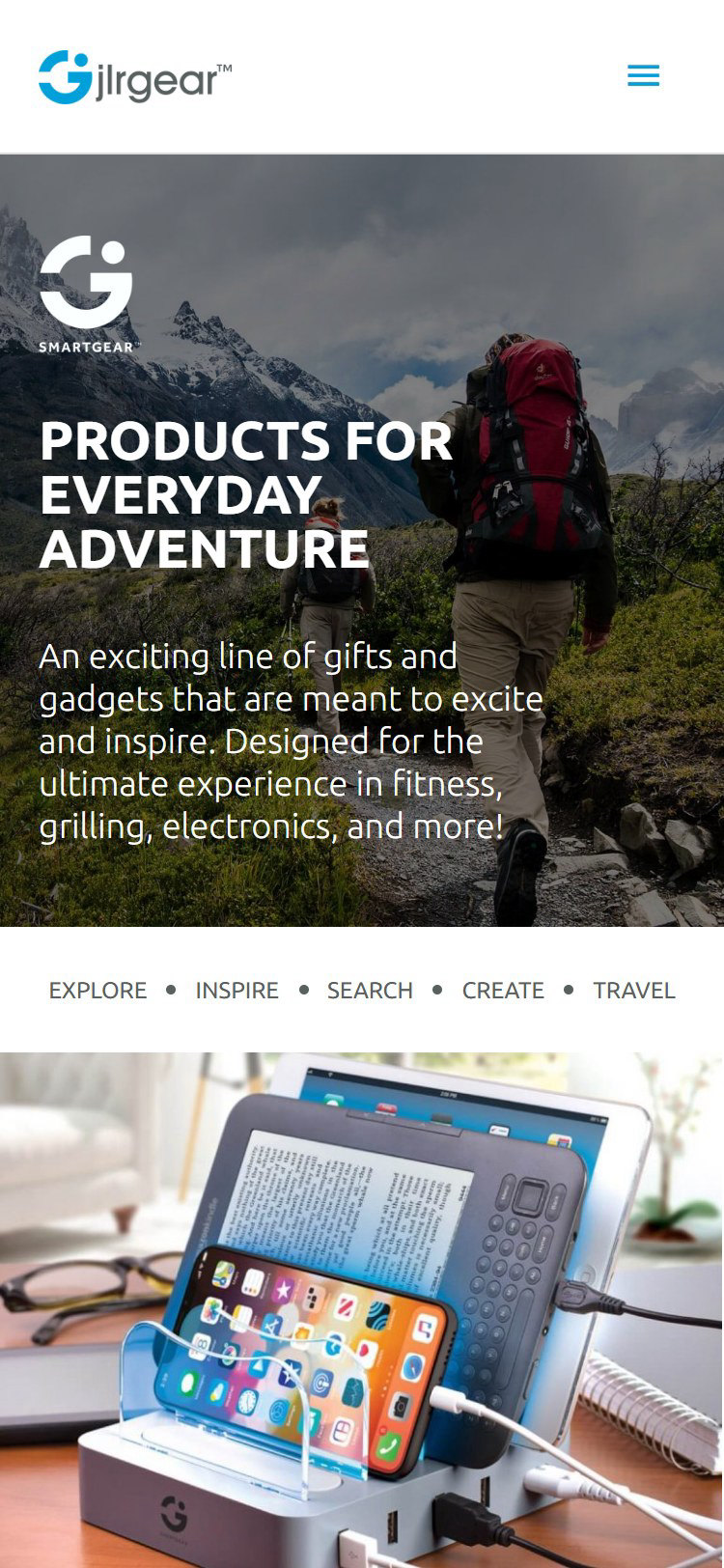 A brand page on a phone