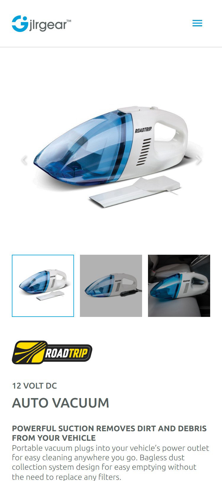 A product page on a phone