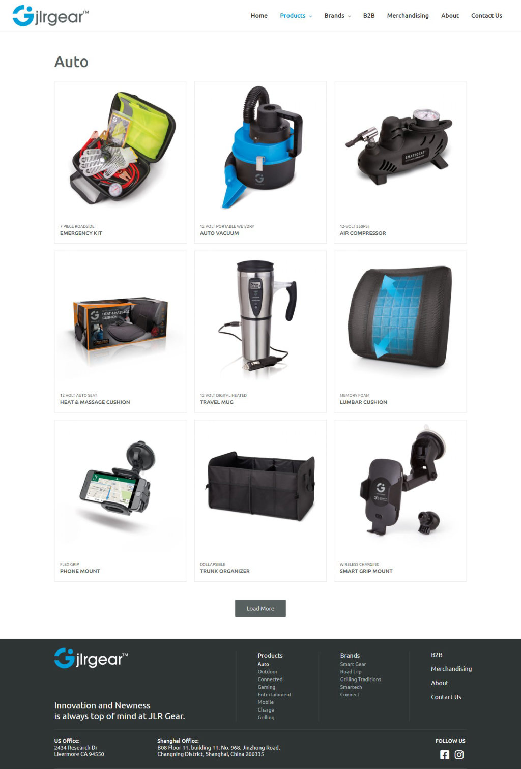 Auto category page, full length, as built