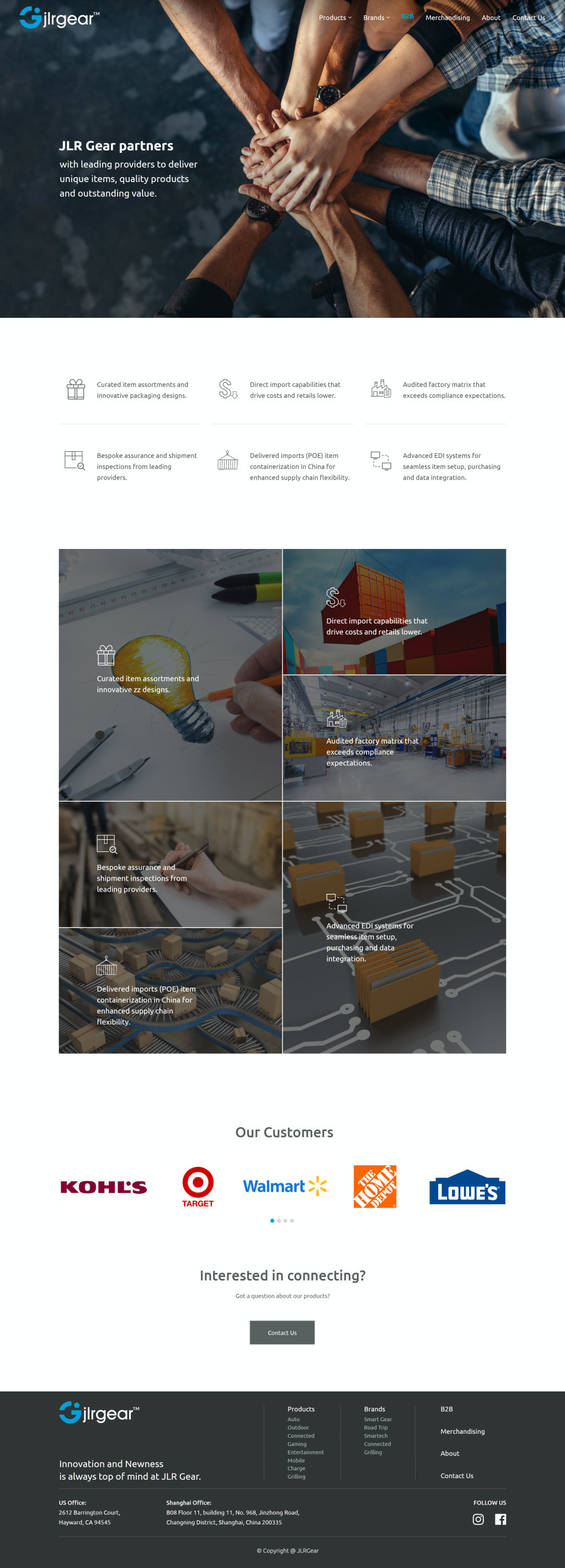 B2B page, full length