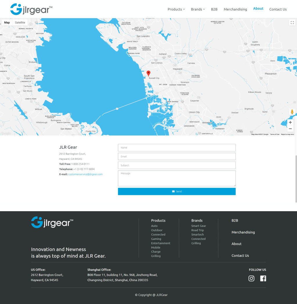Contact page