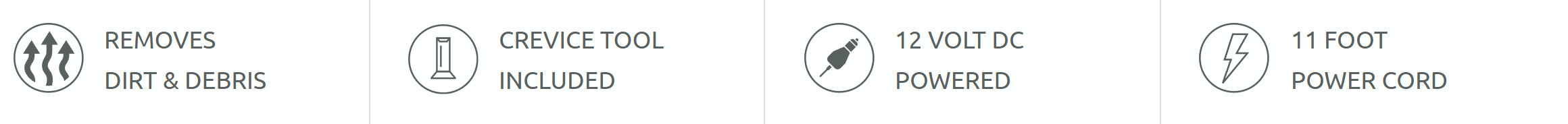 Key features with line icons