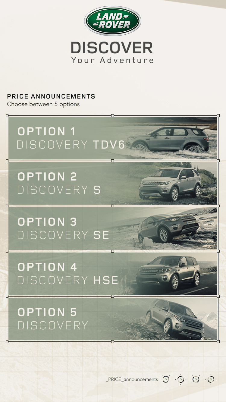 Price announcements with five versions