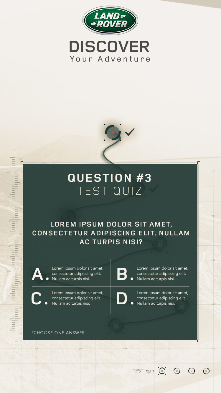 A quiz question with four answers