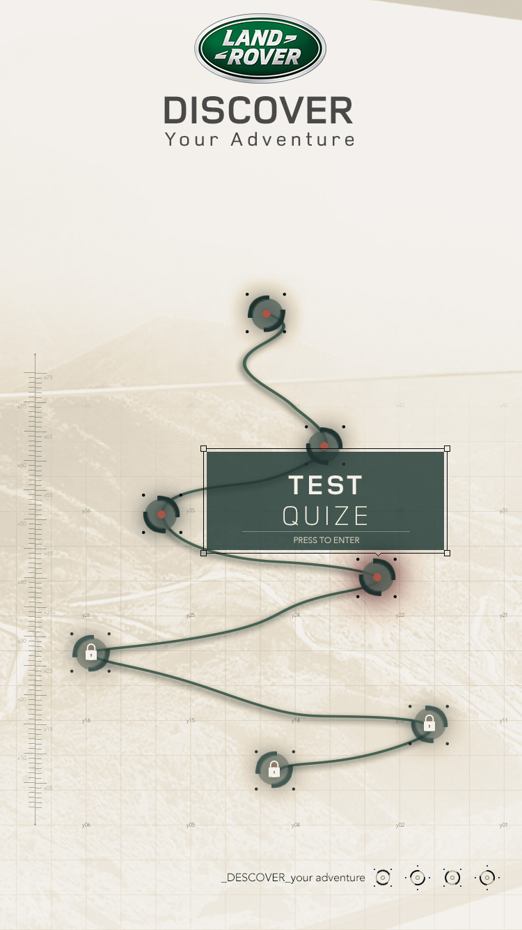Route map, test quiz selected