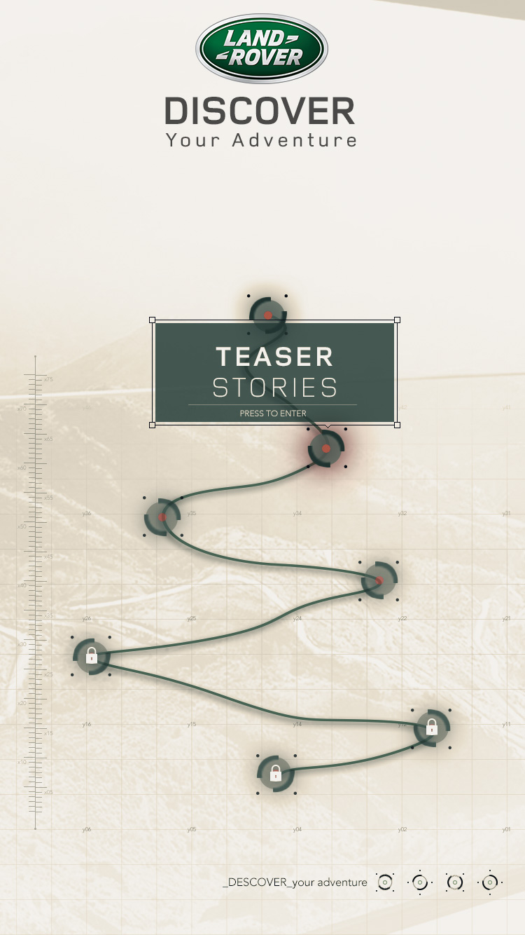 Route map, teaser stories selected