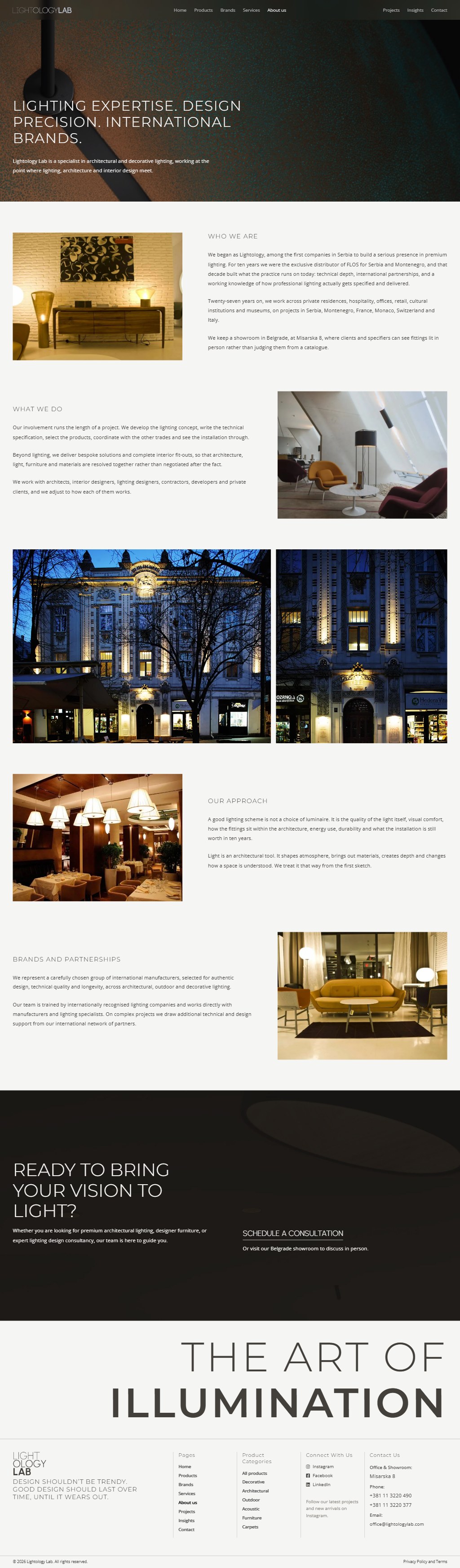 About us page, full length