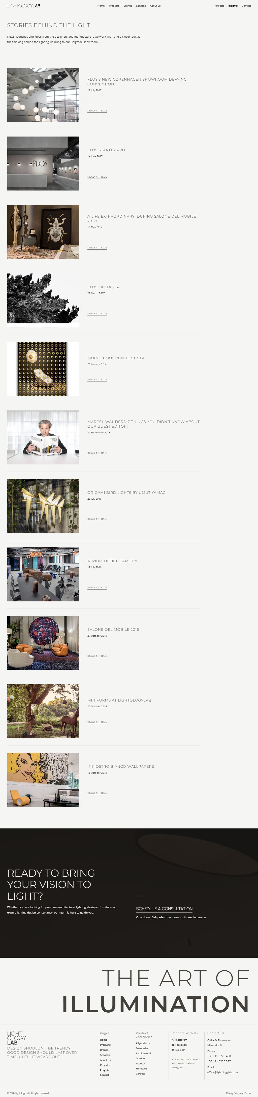 Insights page, full length