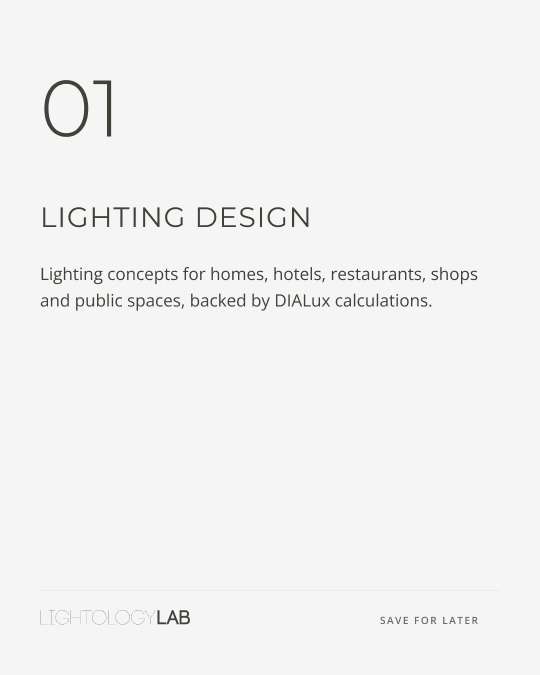 Carousel slide: 01 Lighting design
