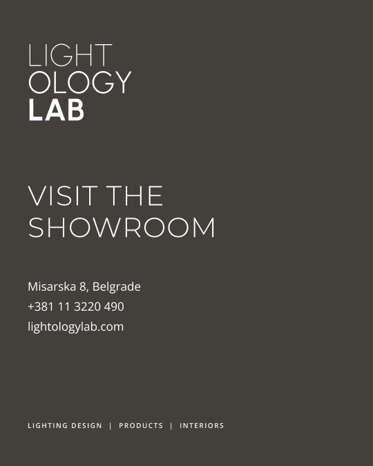 Closing slide: Visit the showroom, Misarska 8, Belgrade