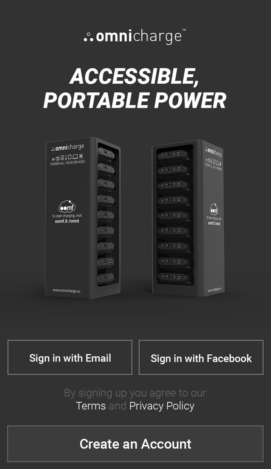 Mobile app: Sign in