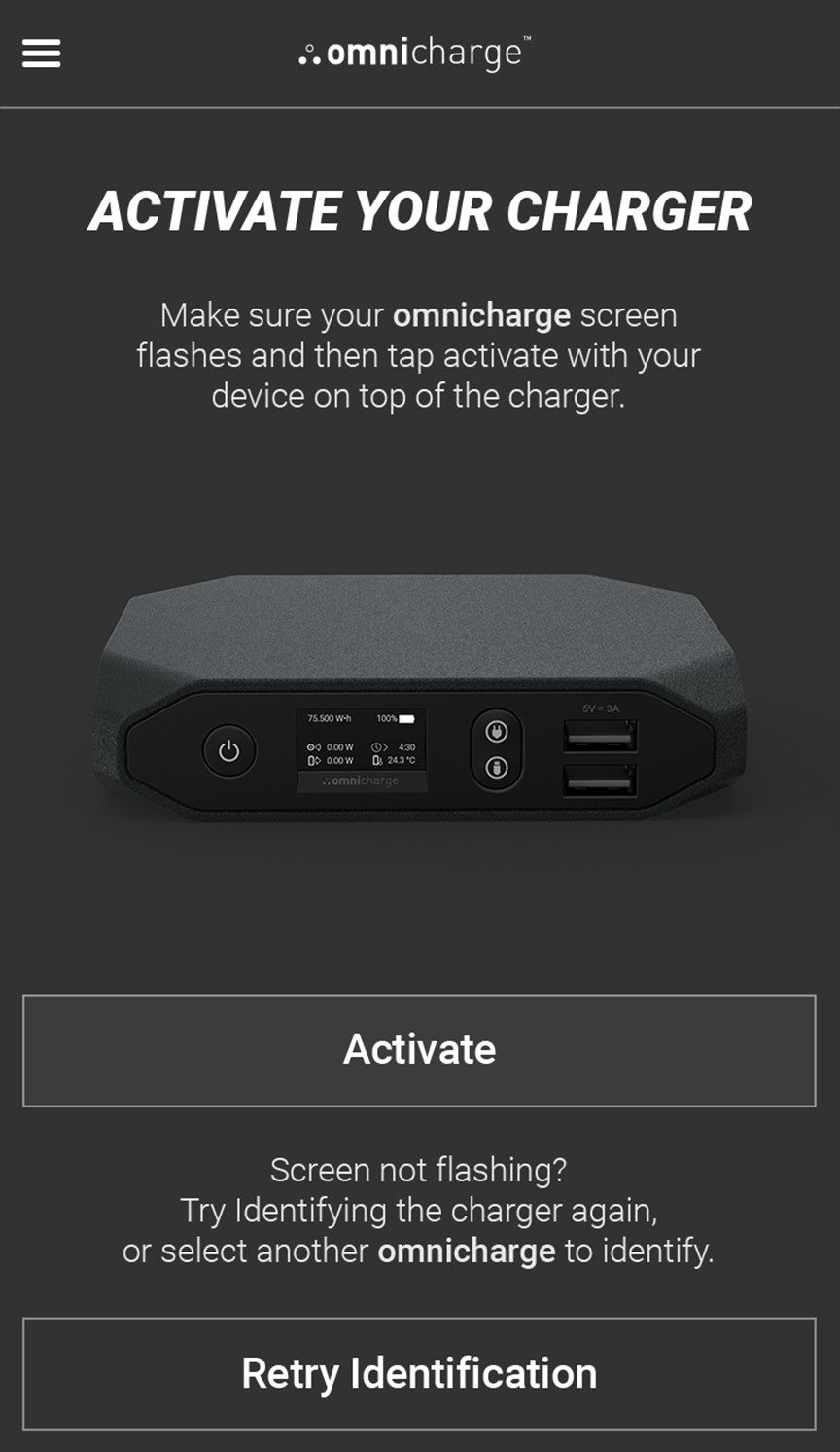 Mobile app: Activate