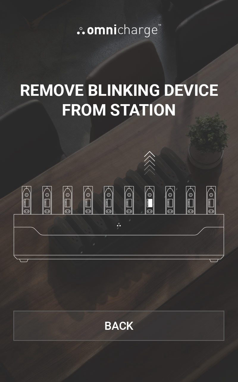 Kiosk app: Remove the blinking device