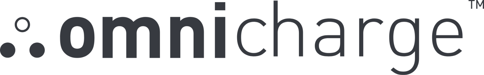 Omnicharge logo in graphite on white
