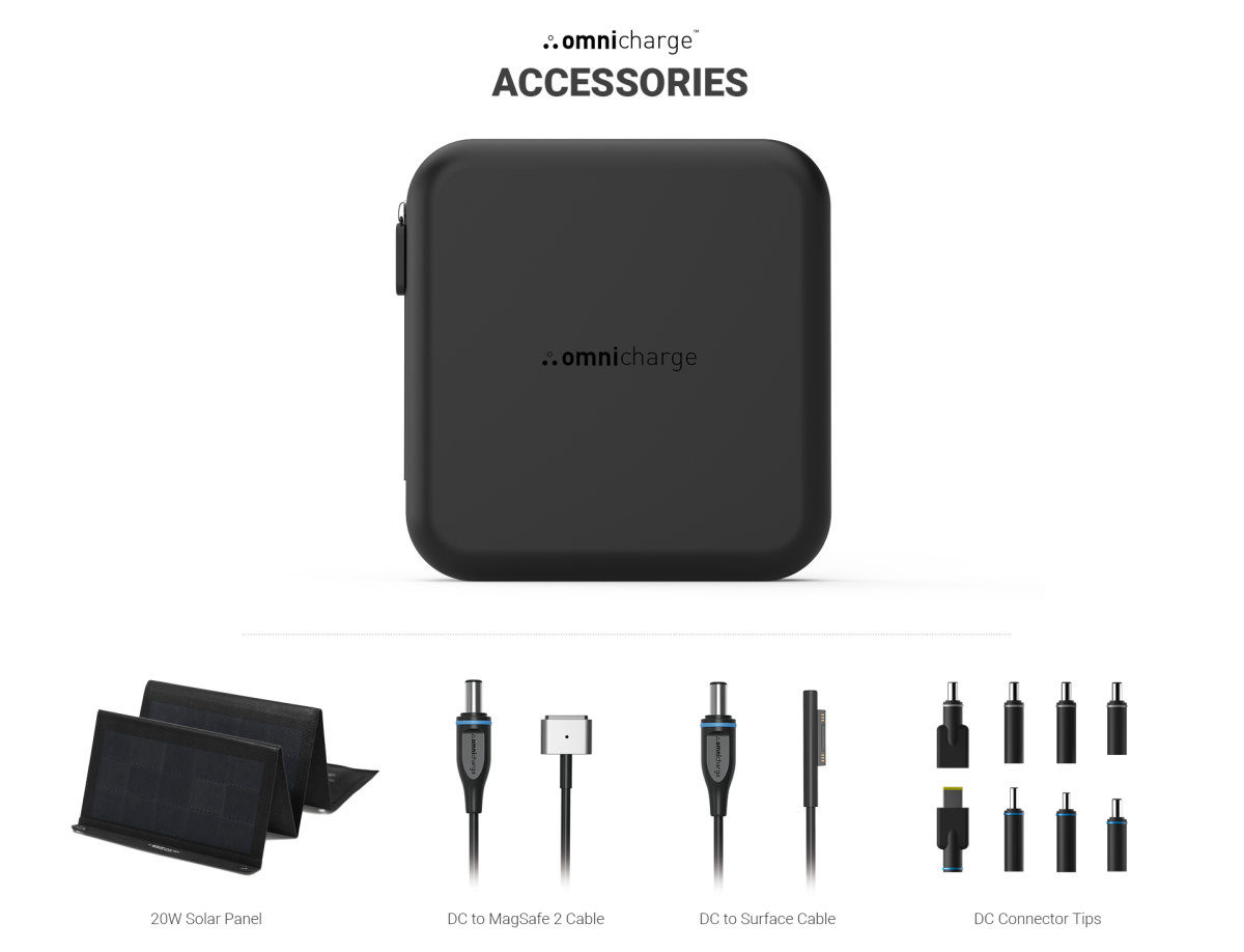 Omnicharge accessories and protective case