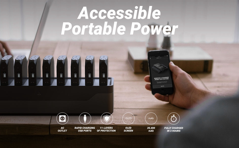 Borrowing a charger with the mobile app
