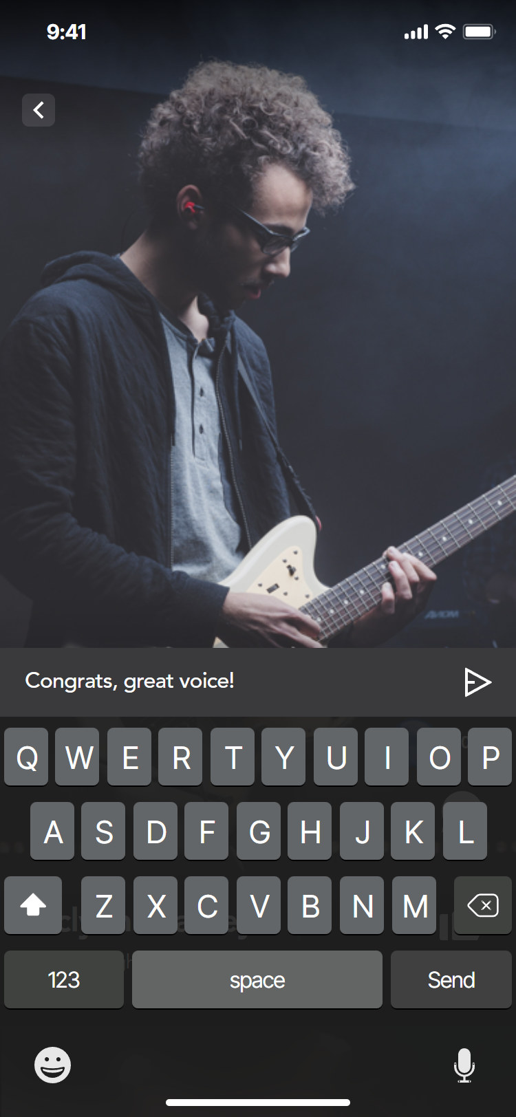 Opening Act app: write a comment