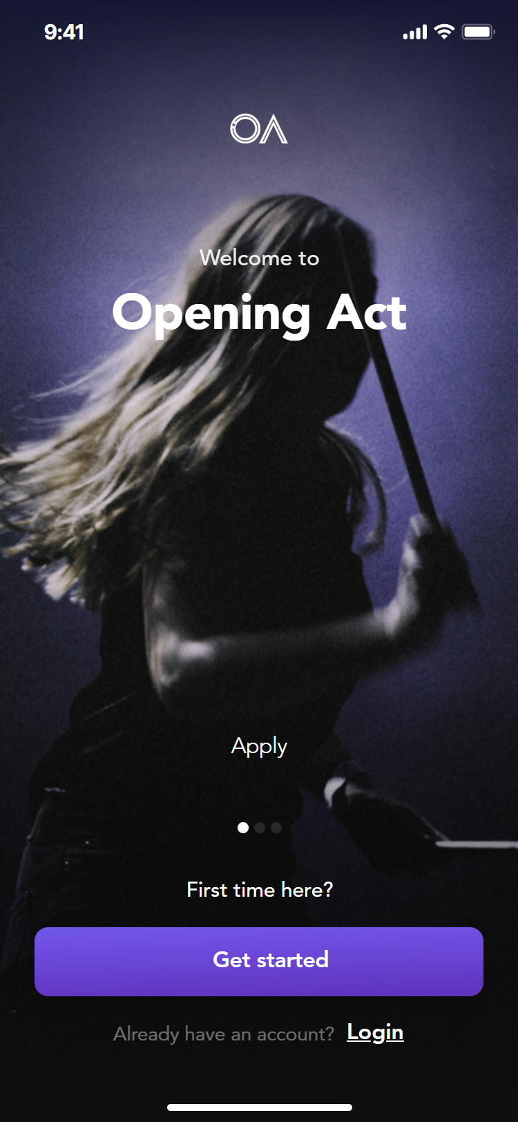 Opening Act app: apply
