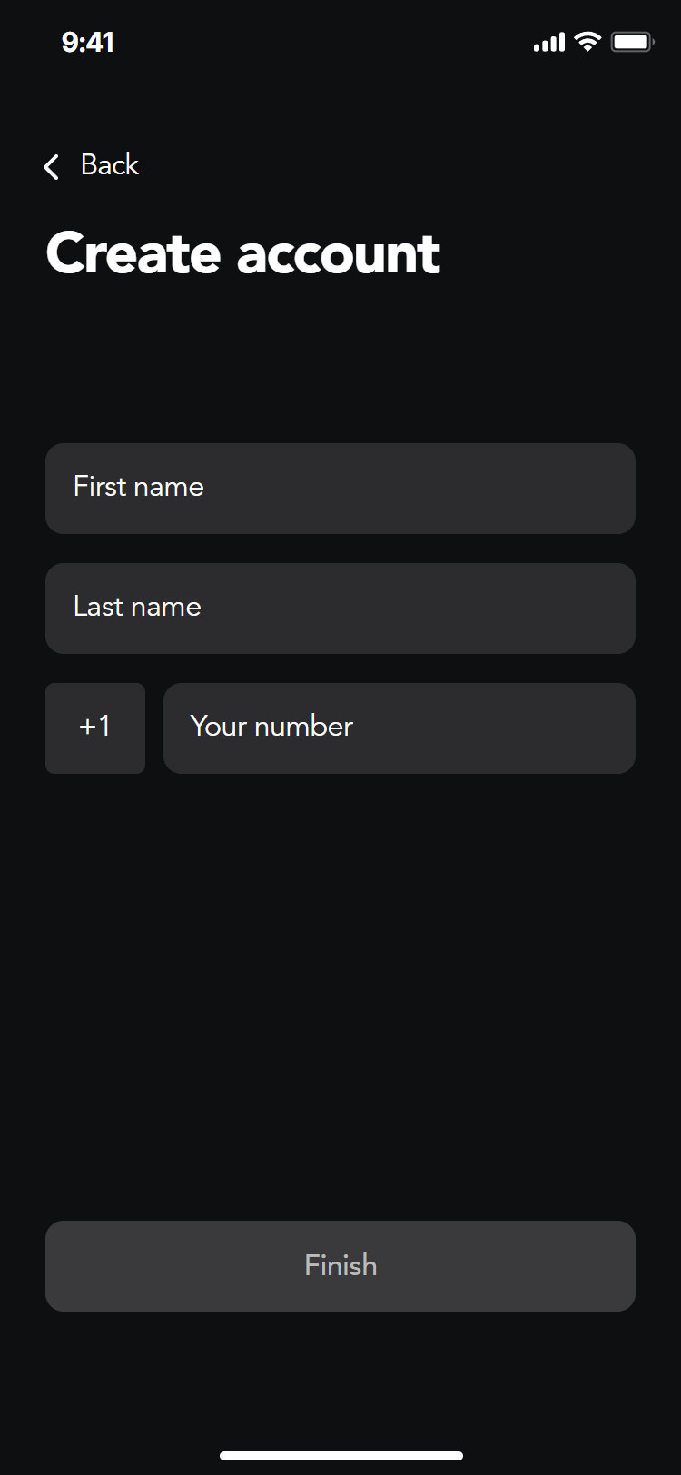 Opening Act app: name and phone